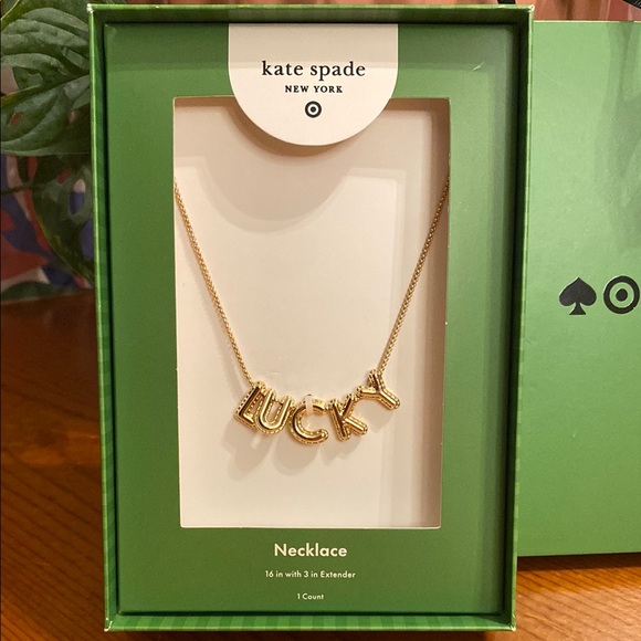 Kate Spade x Target Collection Lucky Bubble Letter Necklace - Picture 2 of 4